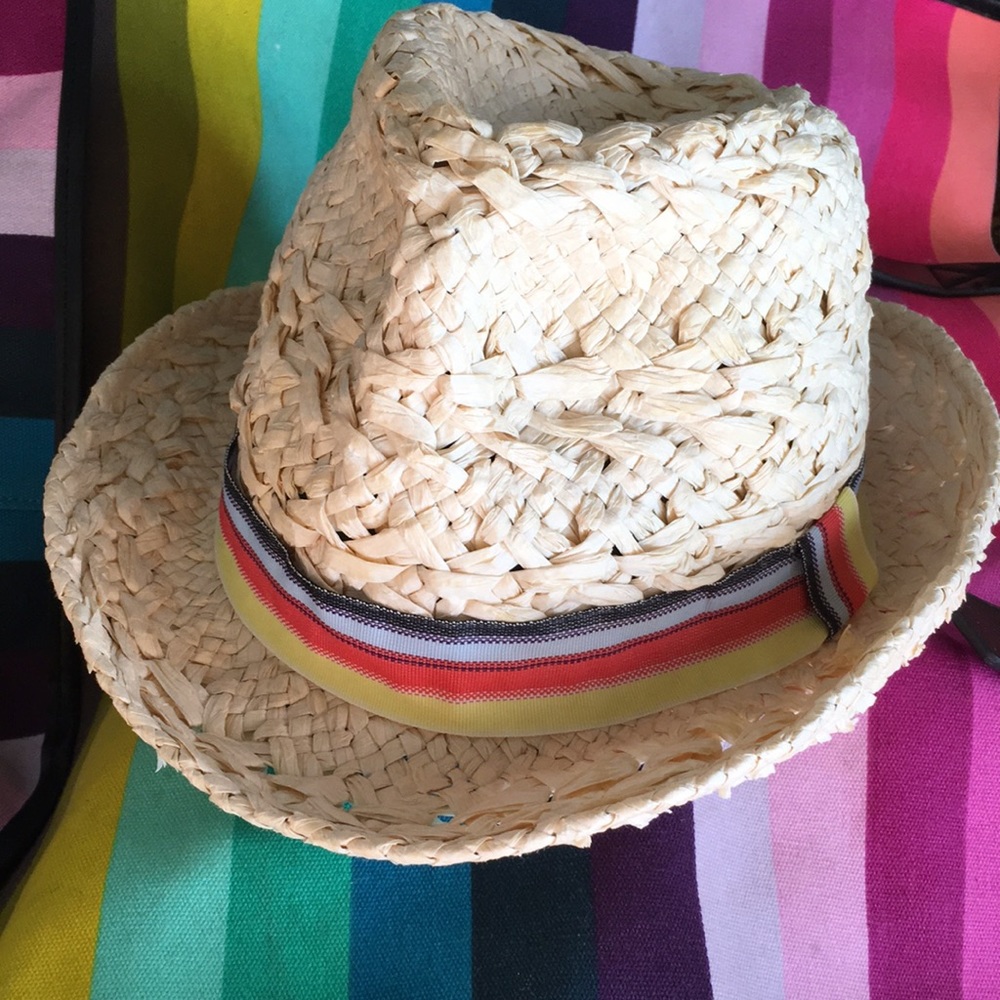 😍HOST PICK😍 D&Y CLASSIC STRAW FEDORA HAT WITH STRIPED RIBBON ACCENT☀️ - Picture 5 of 7